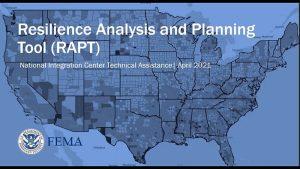 Resilience Analysis and Planning Tool (RAPT)
