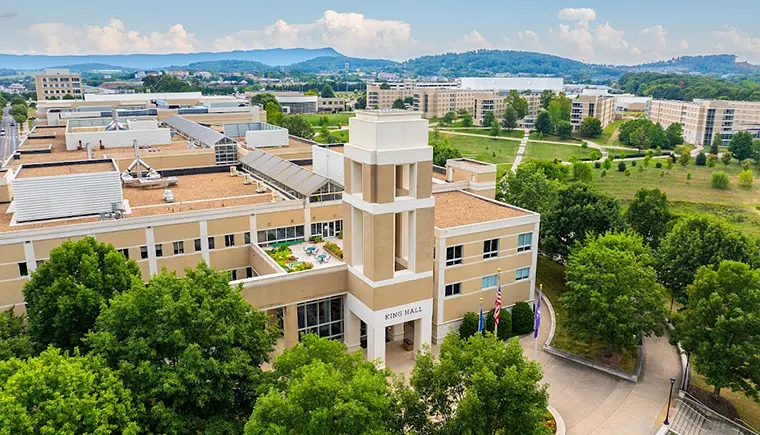 JMU's King Hall and East Campus — Photo courtesy of James Madison University